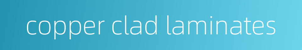 copper clad laminates的同义词