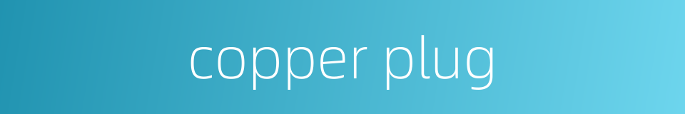 copper plug的同义词