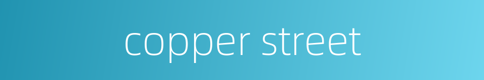 copper street的同义词