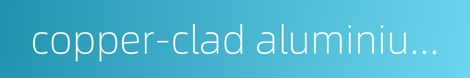 copper-clad aluminium conductor的同义词