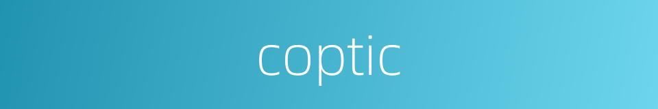 coptic的同义词