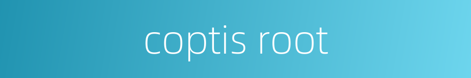 coptis root的同义词