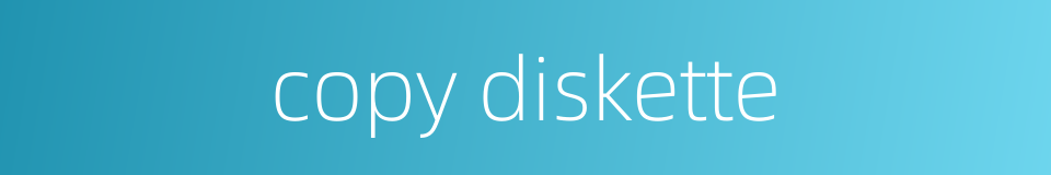 copy diskette的同义词