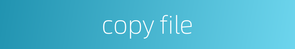 copy file的同义词