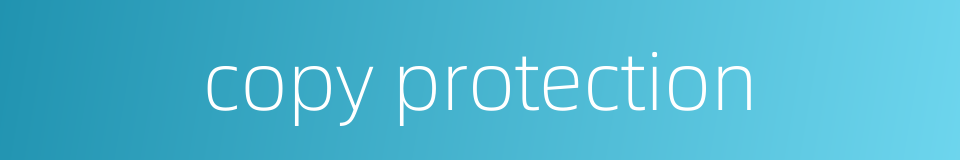copy protection的同义词