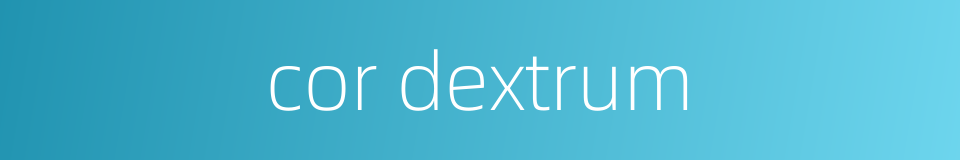 cor dextrum的同义词