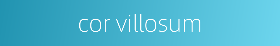 cor villosum的同义词