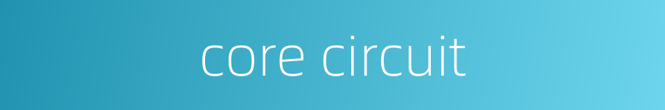core circuit的同义词