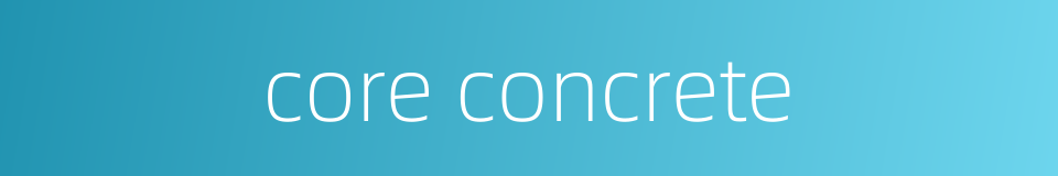 core concrete的同义词