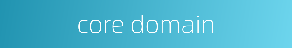 core domain的同义词