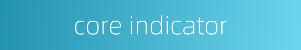 core indicator的同义词