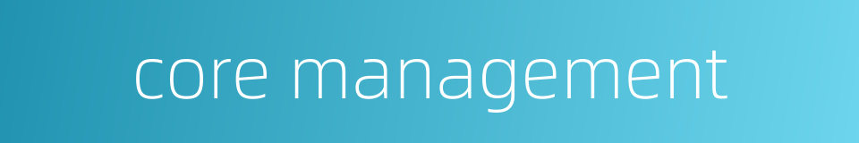 core management的同义词