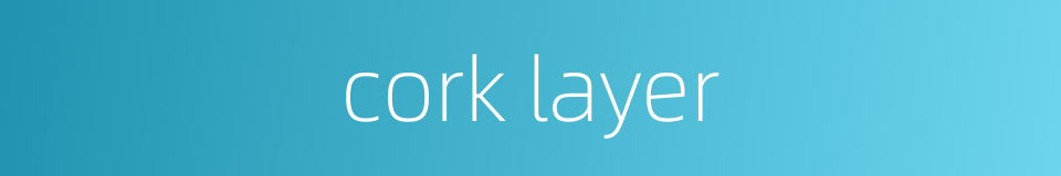 cork layer的同义词