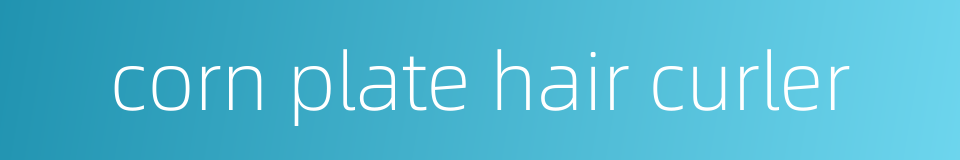 corn plate hair curler的同义词