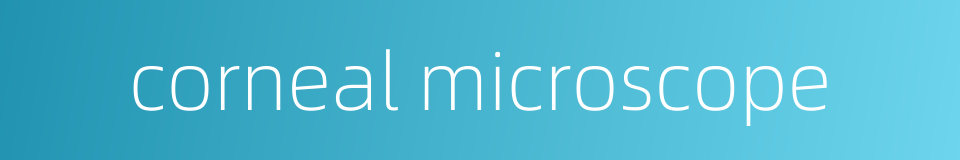 corneal microscope的同义词