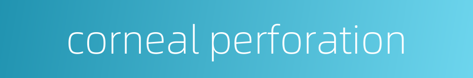 corneal perforation的同义词