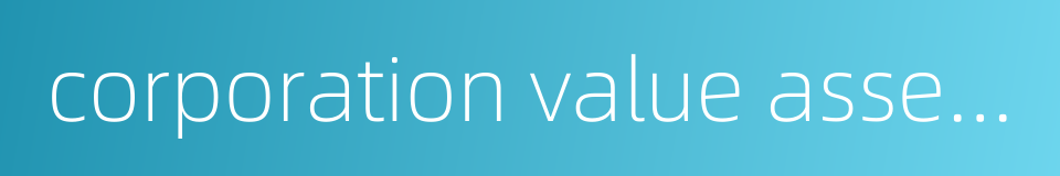 corporation value assessment的同义词