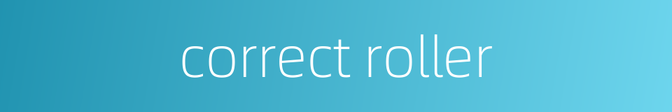 correct roller的同义词
