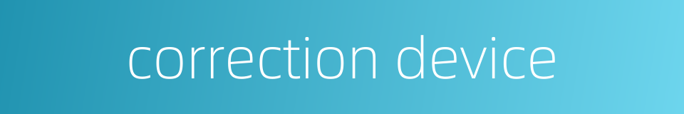 correction device的同义词