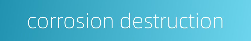 corrosion destruction的同义词