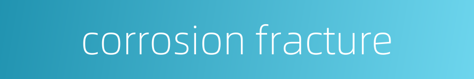 corrosion fracture的同义词