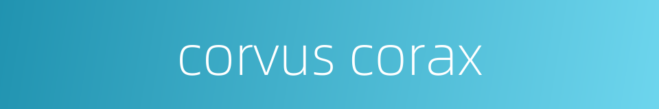 corvus corax的同义词