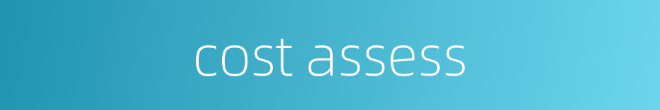 cost assess的同义词