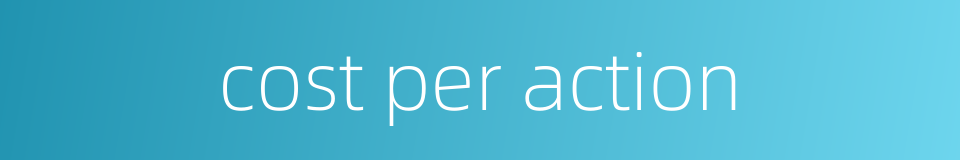 cost per action的同义词