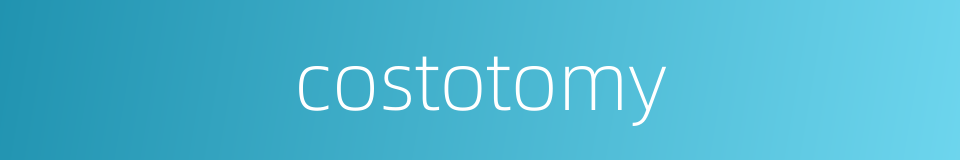 costotomy的同义词