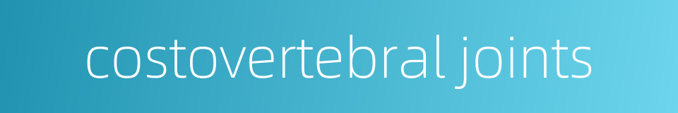 costovertebral joints的同义词