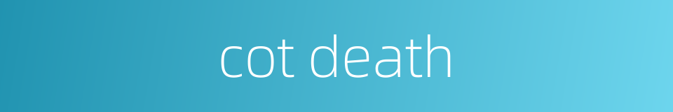 cot death的同义词