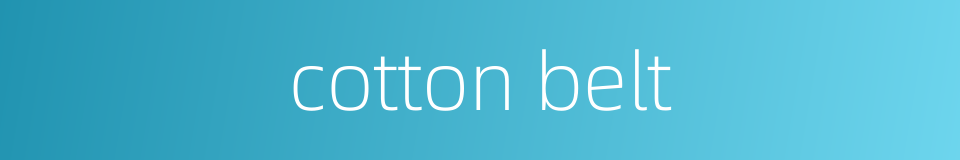 cotton belt的同义词