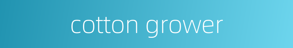 cotton grower的同义词