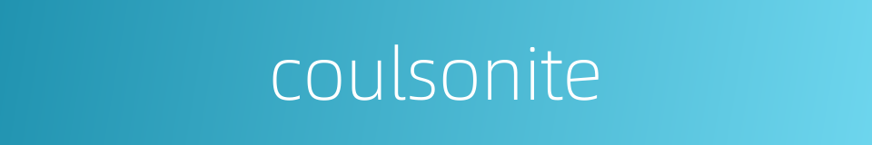 coulsonite的同义词