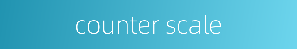 counter scale的同义词