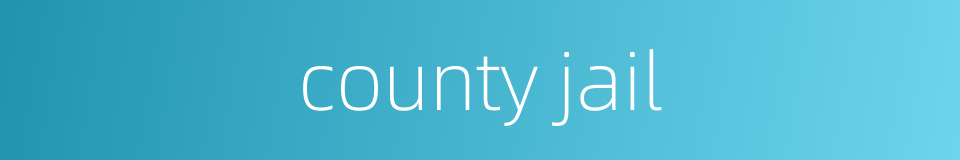 county jail的同义词