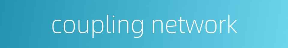 coupling network的同义词