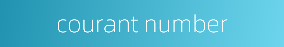 courant number的同义词