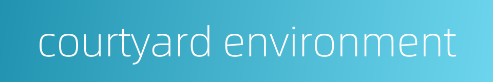 courtyard environment的同义词