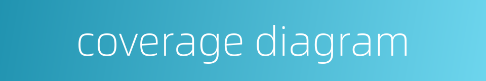 coverage diagram的同义词