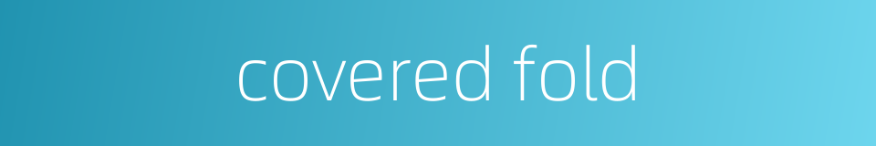 covered fold的同义词