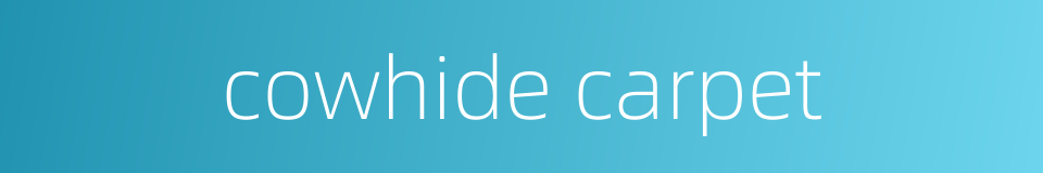 cowhide carpet的同义词