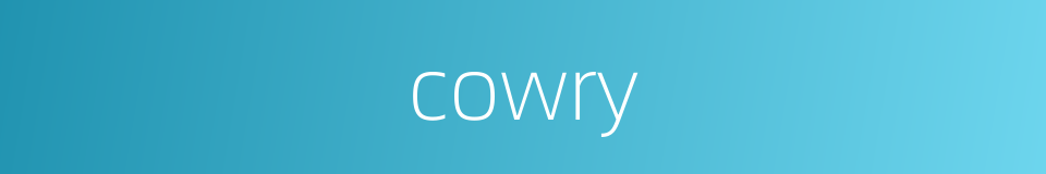 cowry的同义词