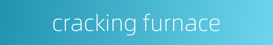 cracking furnace的同义词