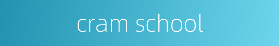 cram school的同义词