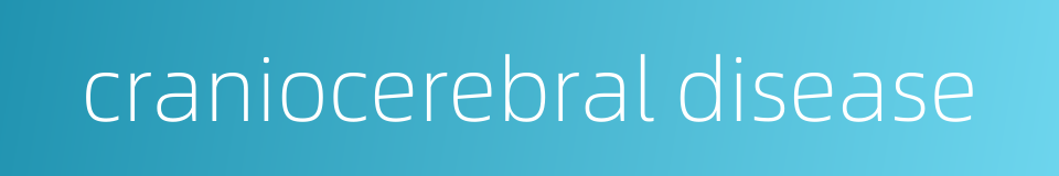 craniocerebral disease的同义词