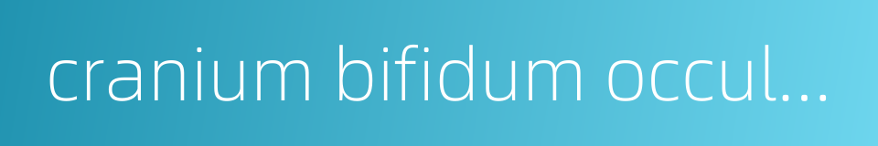 cranium bifidum occultum的同义词