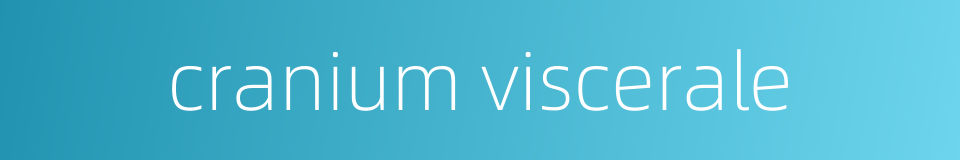 cranium viscerale的同义词