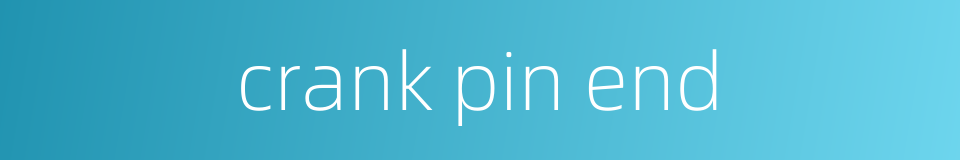 crank pin end的同义词