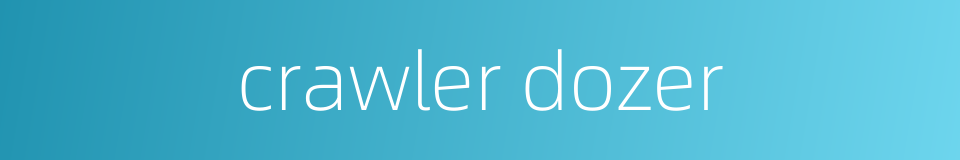 crawler dozer的同义词